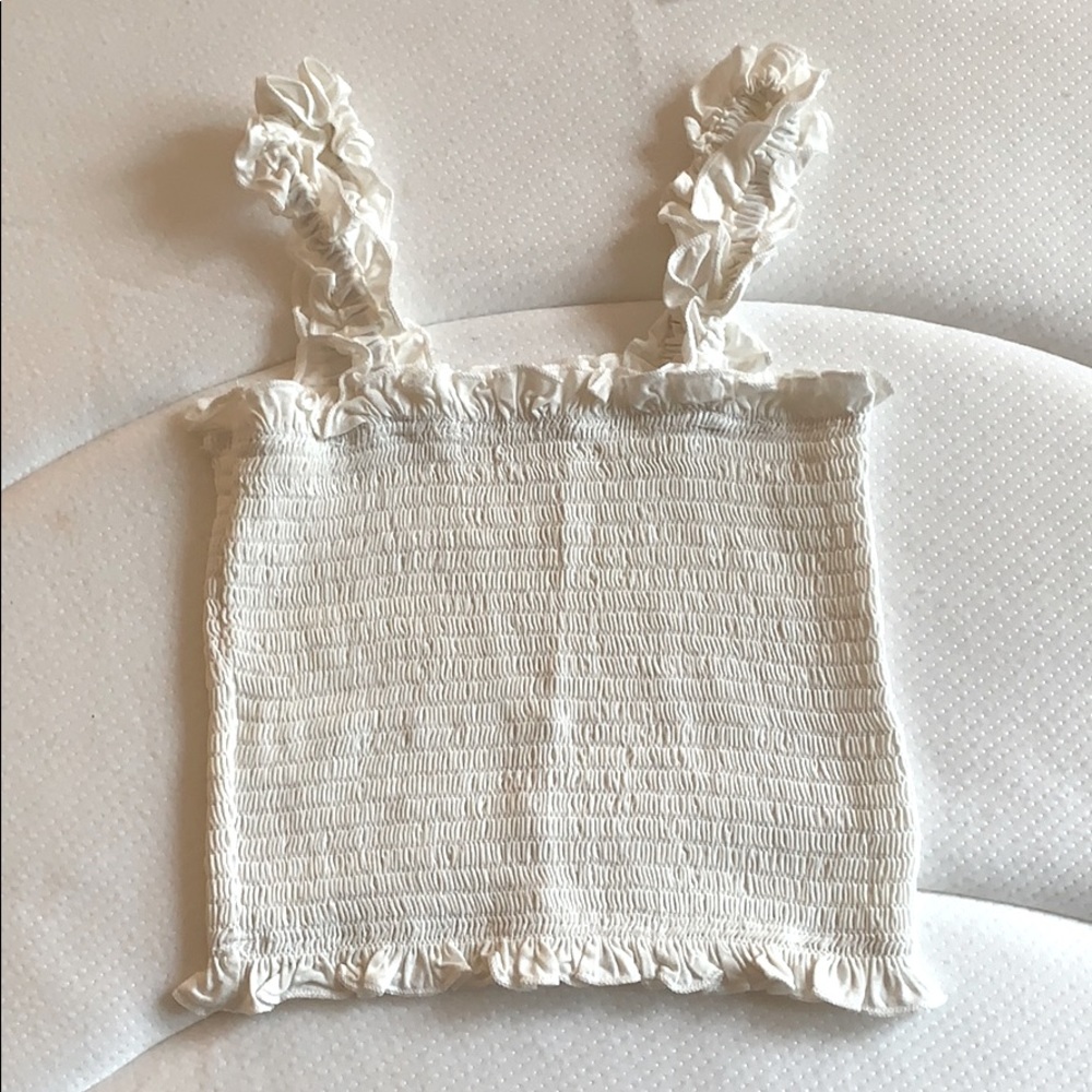 stretchy ruffled tank